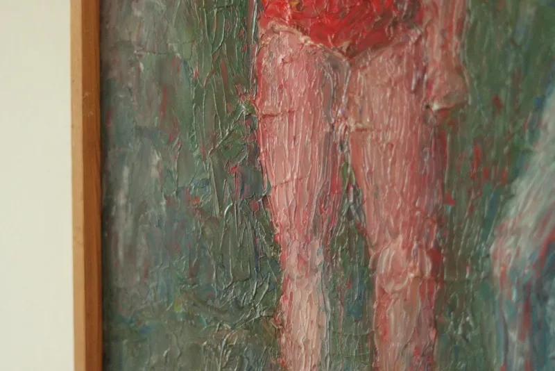 New Pamono Christen v. Rosen, Will There Be Any Fans This Year?, 1964, Oil on Panel, Framed