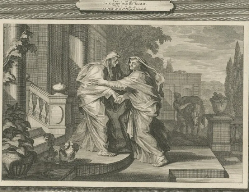 Pamono Christian Art Print Annunciation of Mary and Visitation, 1700, Paper> Prints & Multiples