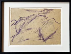 Pamono Christian Rohlfs, Berg mit Mond, Drawing, Certificate of Authenticity, Provenance: Paul Vogt, Essen> Work On Paper