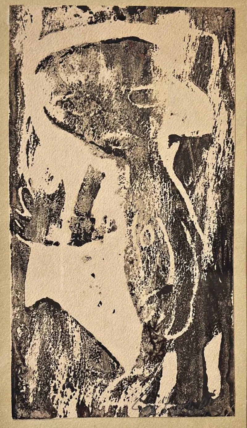 Sale Pamono Christian Rohlfs, Kobold, 1922, Hand-Signed, Certificate of Authenticity