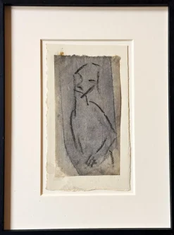 Pamono Christian Rohlfs, Männchen, Charcoal & Watercolor, Certificate of Authenticity, Provenance: Paul Vogt, Essen> Work On Paper