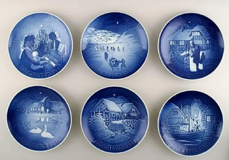Hot Pamono Christmas Plates from Bing & Grondahl, 1950s, Set of 21