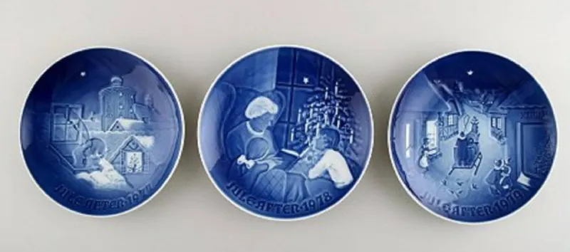 Hot Pamono Christmas Plates from Bing & Grondahl, 1950s, Set of 21