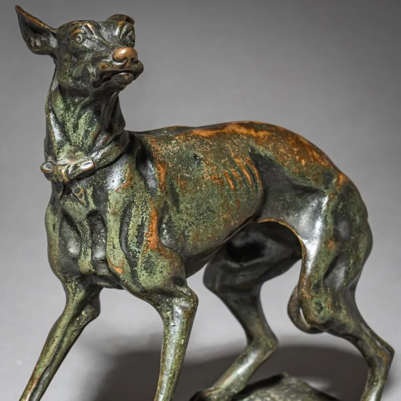 Pamono Christophe Fratin, Greyhound, 1800s, Bronze> Sculpture