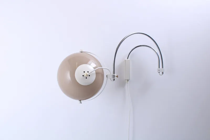 Pamono Chrome Arc Adjustable Wall Lamp from Guzzini, 1970s> Wall Lights & Sconces