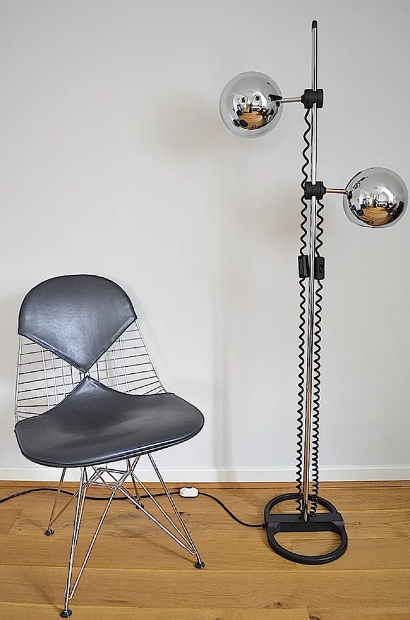 Pamono Chrome Ball Floor Lamp From Staff, 1970s> Floor Lamps