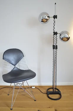 Pamono Chrome Ball Floor Lamp From Staff, 1970s><noscript><img width=