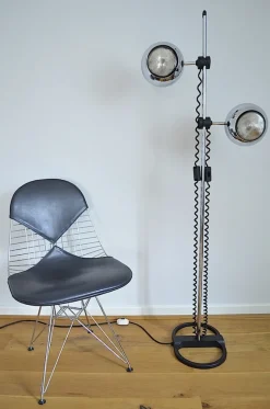 Pamono Chrome Ball Floor Lamp From Staff, 1970s><noscript><img width=