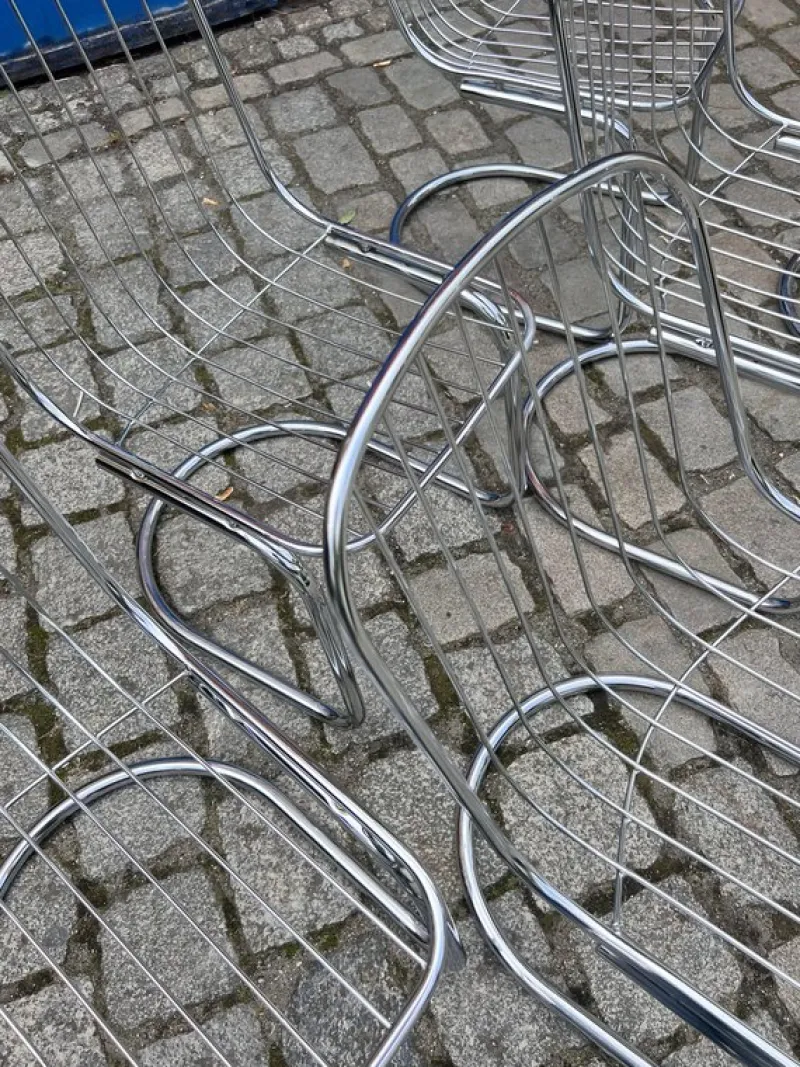 Pamono Chrome Cantilever Chair by Gastone Rinaldi> Side Chairs & Dining Chairs