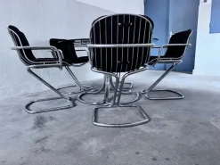 Discount Pamono Chrome Dining Table and Chairs attributed to Gastone Rinaldi for Rima, 1970s, Set of 6