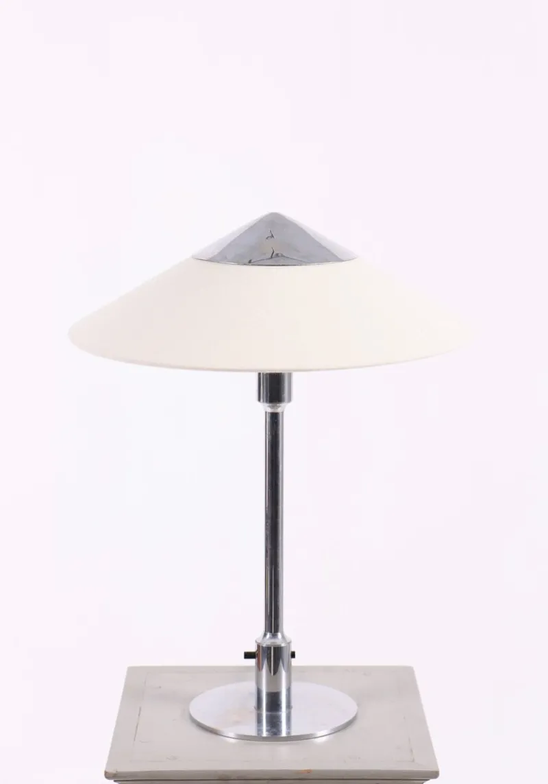 Pamono Chrome Kongelys Table Lamp from Niels Rasmussen Thykier, Denmark, 1930s> Table Lamps