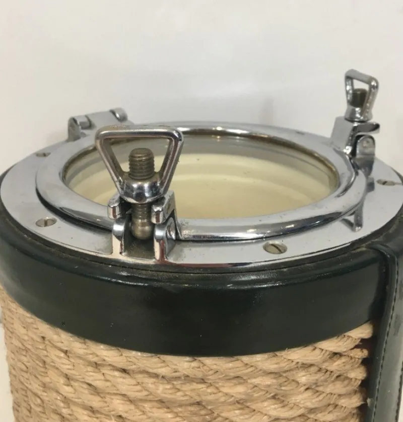 Pamono Chrome, Leather & Rope Ice Bucket, 1940s> Ice Buckets & Wine Coolers