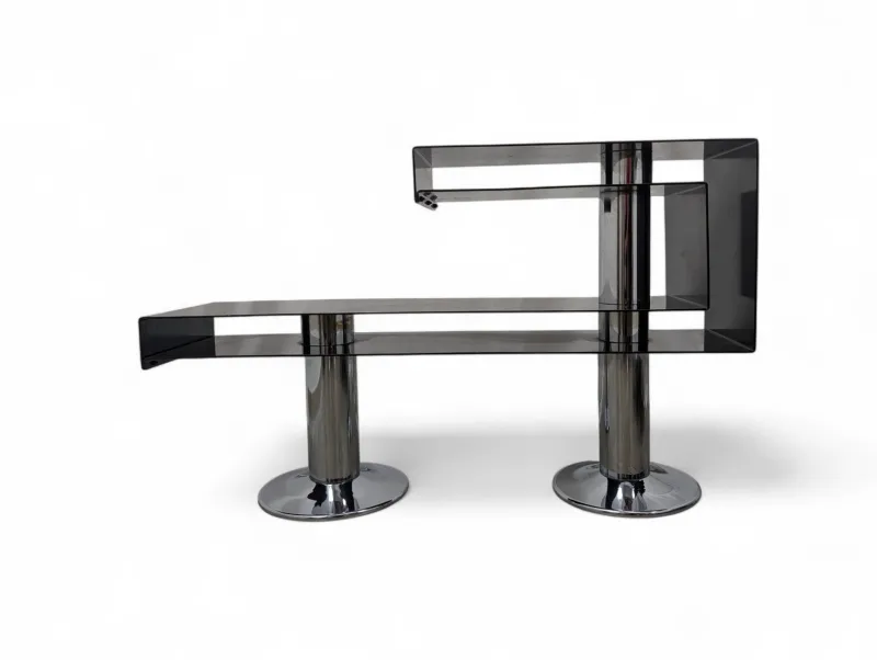 Pamono Chromed and Painted Metal Entrance Console Table, 1970s> Console Tables