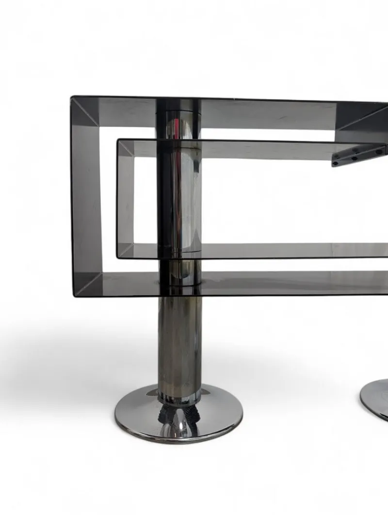 Pamono Chromed and Painted Metal Entrance Console Table, 1970s> Console Tables