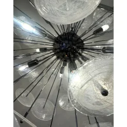 Pamono Chromed Sputnik Chandelier with Venied-White Alabastro Murano Glass Discs by Simoeng><noscript><img width=