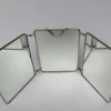 Pamono Chrome-Plated Triptych 3-Part Mirror, France, 1940s> Mirrors
