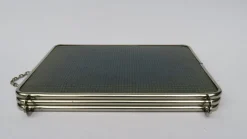 Pamono Chrome-Plated Triptych 3-Part Mirror, France, 1940s><noscript><img width=