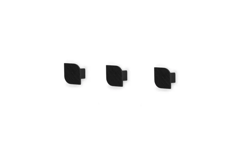 Outlet Pamono Cielo Wall Hooks in Black by Woodendot, Set of 3