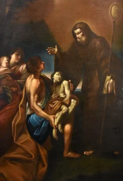 Pamono Cignani, Miracle of Saint Francis, 1700, Oil on Canvas, Framed> Old Masters|Classical
