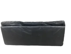 Pamono Cinna Black Leather Sofa, 1970><noscript><img width=