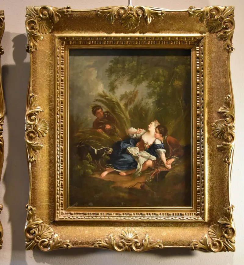 Discount Pamono Circle of Francois Bouche, Gallant Scenes, 1750, Oil on Canvases, Framed, Set of 2