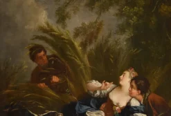 Discount Pamono Circle of Francois Bouche, Gallant Scenes, 1750, Oil on Canvases, Framed, Set of 2