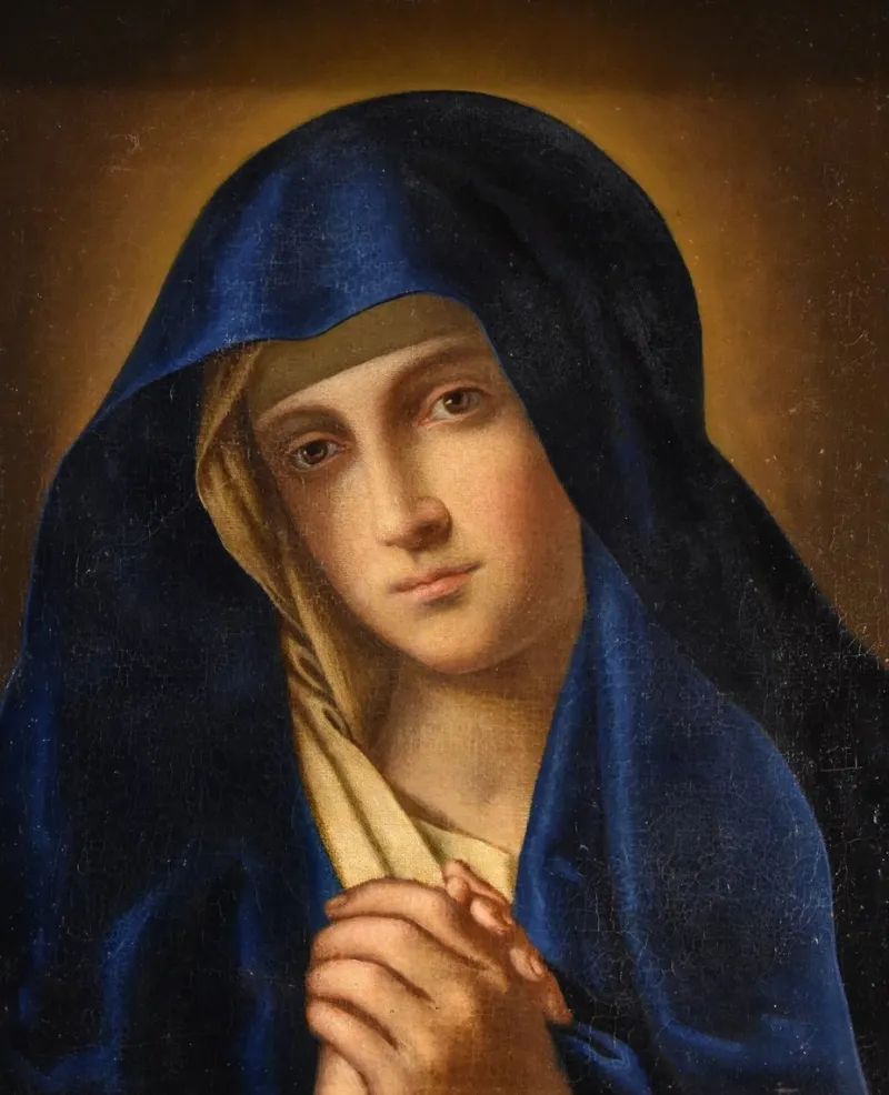 Pamono Circle of Giovanni Battista Salvi Detto Il Sassoferrato, The Madonna, 1690, Oil on Canvas> Old Masters|Classical