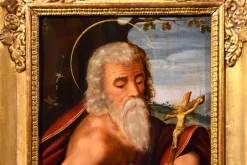 Pamono Circle of Giuseppe Mazzuoli Detto Il Bastarolo, Saint Jerome Mazzuoli, 16th Century, Oil on Copper><noscript><img width=