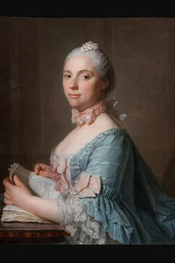 Sale Pamono Circle of Jean-Étienne Liotard, Portrait of a Lady, Oil on Canvas, 18th Century, Framed