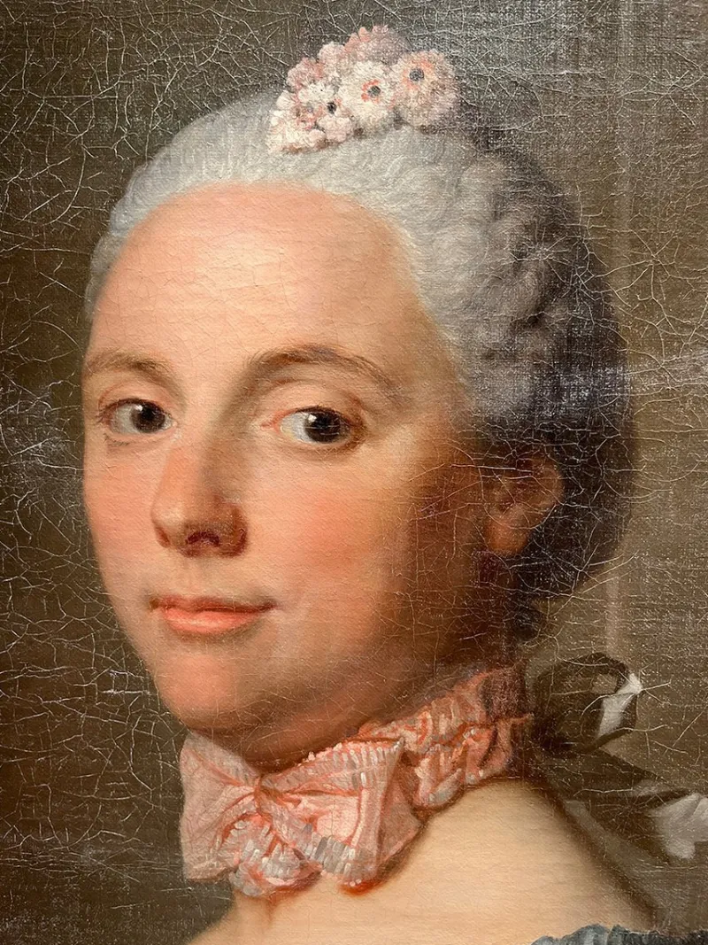 Sale Pamono Circle of Jean-Étienne Liotard, Portrait of a Lady, Oil on Canvas, 18th Century, Framed