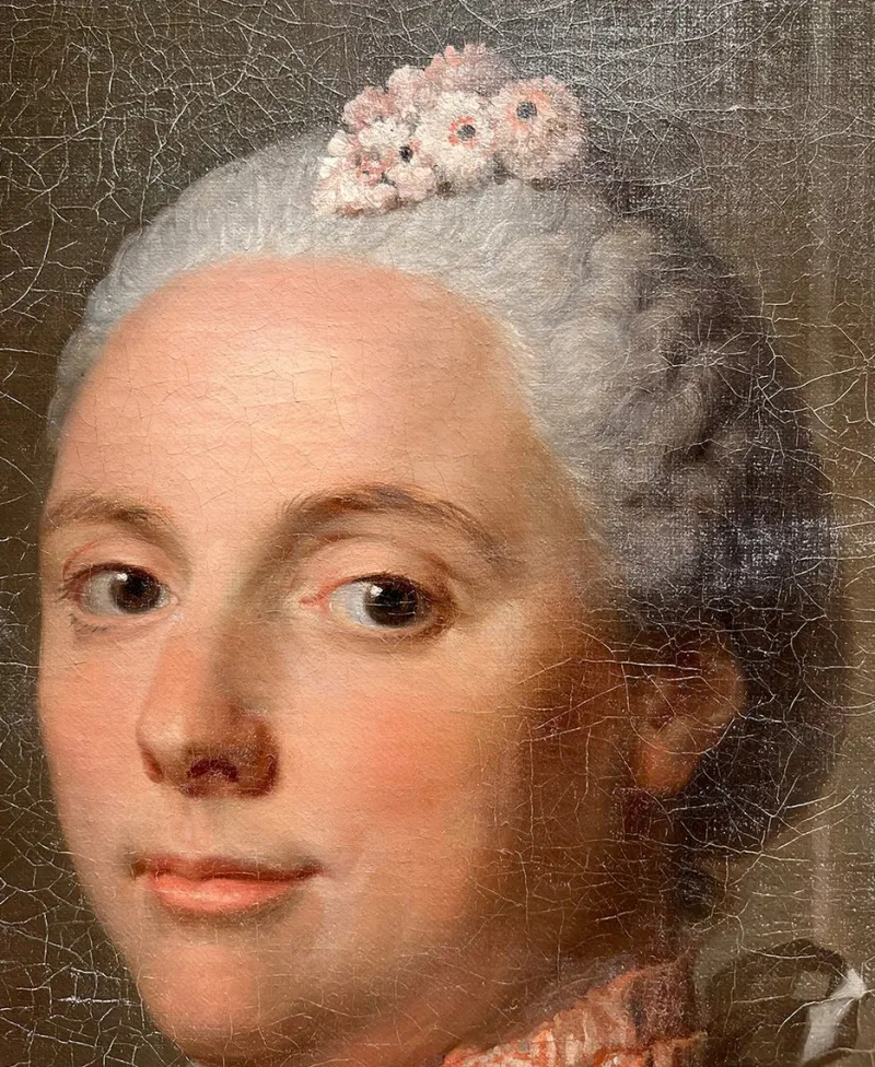 Sale Pamono Circle of Jean-Étienne Liotard, Portrait of a Lady, Oil on Canvas, 18th Century, Framed