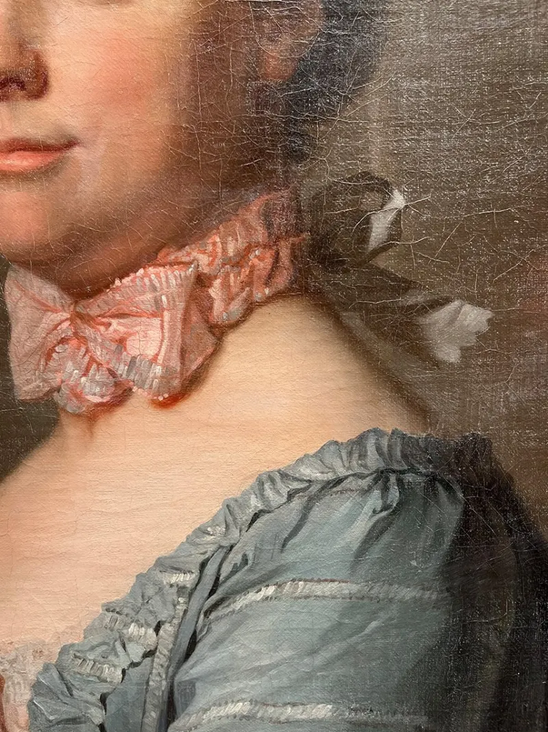 Sale Pamono Circle of Jean-Étienne Liotard, Portrait of a Lady, Oil on Canvas, 18th Century, Framed