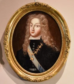 Best Pamono Circle of Pierre Gobert, Portraits Philip V King of Spain & Luisa Savoy Gobert, 1720, Oil on Canvases, Framed, Set of 2