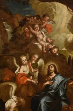 Clearance Pamono Circle of Pietro da Cortona / Berrettini, Christ in the Desert, 1650, Oil on Canvas