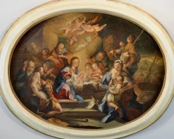 Hot Pamono Circle of Sebastiano Conca, Adoration of the Shepherds, 1720, Oil on Canvas