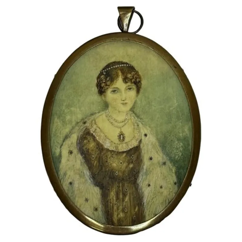 Sale Pamono Circle of William Douglas, Miniature Portrait of Lady Scott (Alicia Anne Spottiswoode), 1827, Watercolor