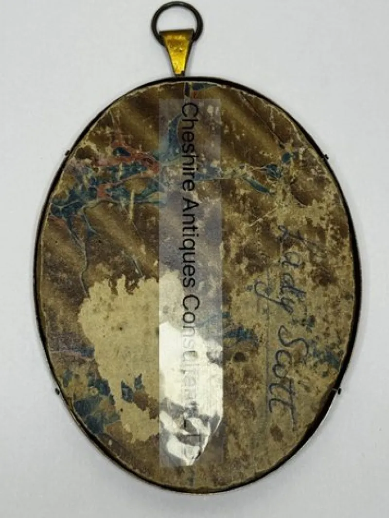 Sale Pamono Circle of William Douglas, Miniature Portrait of Lady Scott (Alicia Anne Spottiswoode), 1827, Watercolor