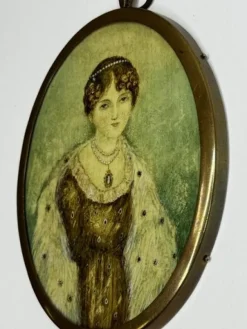 Sale Pamono Circle of William Douglas, Miniature Portrait of Lady Scott (Alicia Anne Spottiswoode), 1827, Watercolor