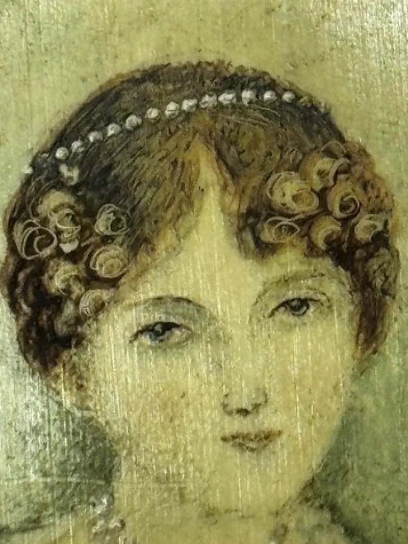 Sale Pamono Circle of William Douglas, Miniature Portrait of Lady Scott (Alicia Anne Spottiswoode), 1827, Watercolor