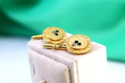 Clearance Pamono Circular Gold Cufflinks, Set of 2
