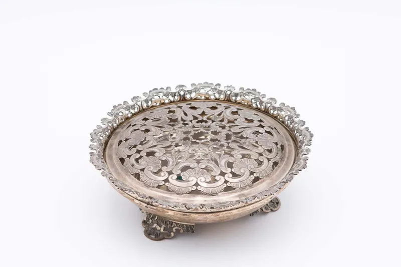 Pamono Circular Silver Flower Pot> Bowls