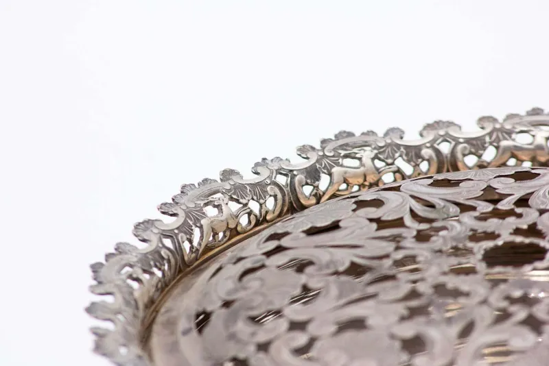 Pamono Circular Silver Flower Pot> Bowls