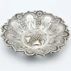Pamono Circular Silver Fruit Bowl with Cutouts