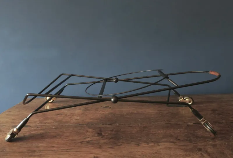 Discount Pamono Circular Teak and Metal Folding Serving Trolley from Ary Fanerprodukter, Sweden, 1960s
