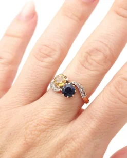 Online Pamono Citrine and Sapphire Toi Moi Ring