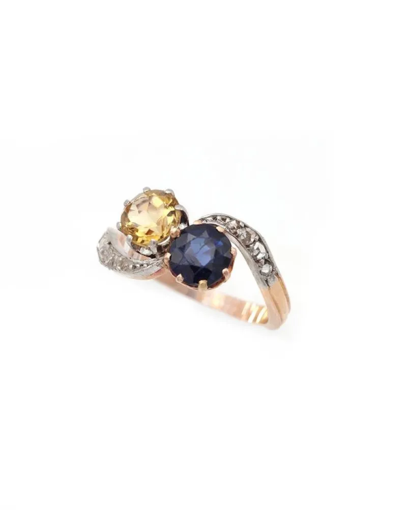 Online Pamono Citrine and Sapphire Toi Moi Ring