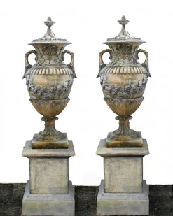 Discount Pamono Classical English Amphora Stone Garden Vases, Set of 2