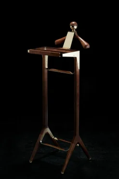 Discount Pamono Classical Valet Stand in Brass & Black Walnut by Honorific