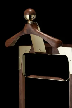 Discount Pamono Classical Valet Stand in Brass & Black Walnut by Honorific