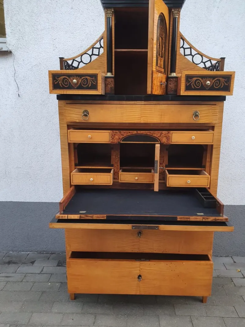 Pamono Classicist Secretaire in Maple, 181> Secretaires